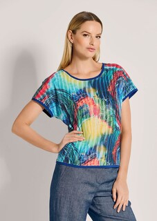 Rundhals-Shirt mit leuchtendem Pailletten-Print thumbnail 2