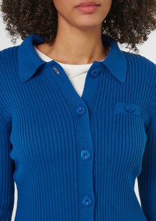 Long-sleeved rib-knit cardigan thumbnail 5