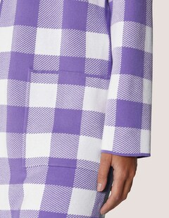 Verschlussloser Strickmantel in Karo-Jacquard thumbnail 6