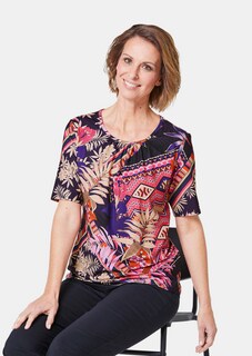 Comfortabel, elastisch shirt met opvallende print thumbnail 4