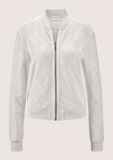 Jersey-Blouson in Spitzen-Optik thumbnail 7