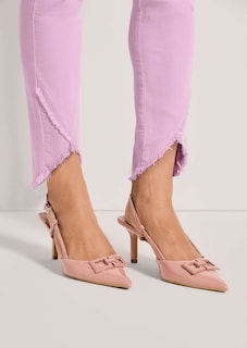 Schlanke Jeans mit Fransensaum thumbnail 6