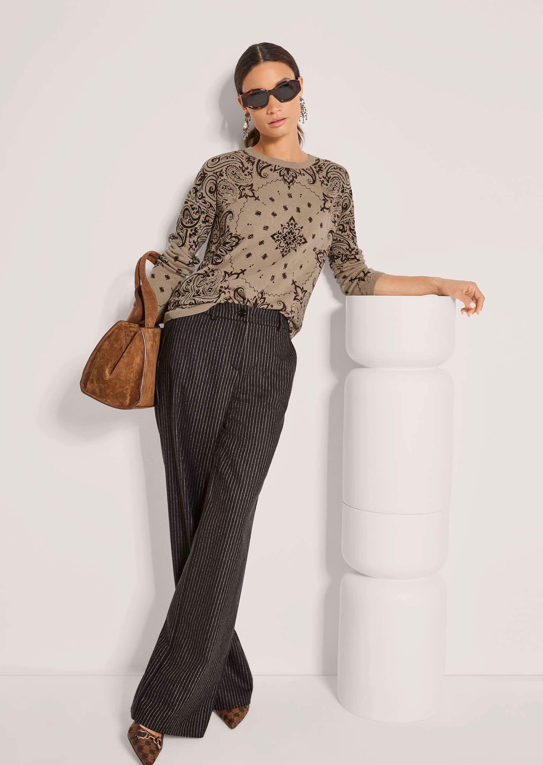 Pull en cachemire avec motif paisley thumbnail 5