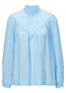 Bluse mit Stehkragen und Rüschen-Effekt thumbnail 2