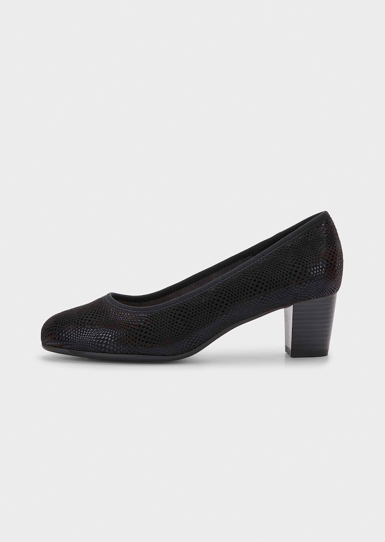 Pumps met glanzende folieprint