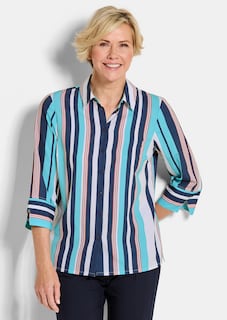 Pflegeleichte Hemdbluse mit Streifen thumbnail 1