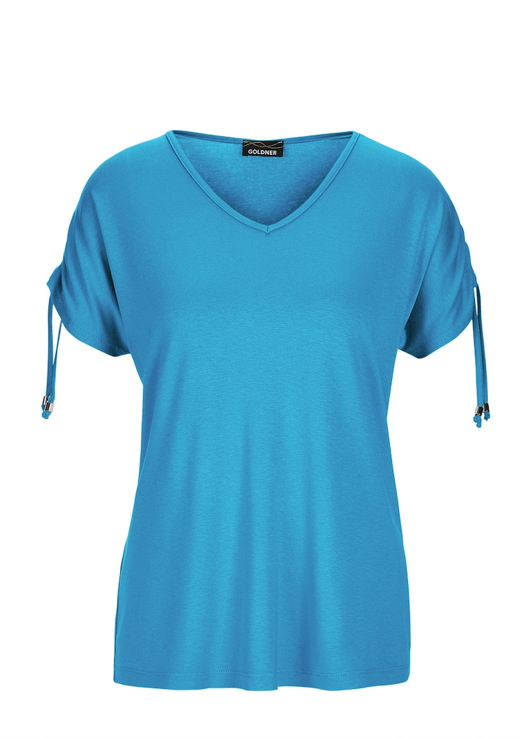 Shirt mit gerafften Ärmeln