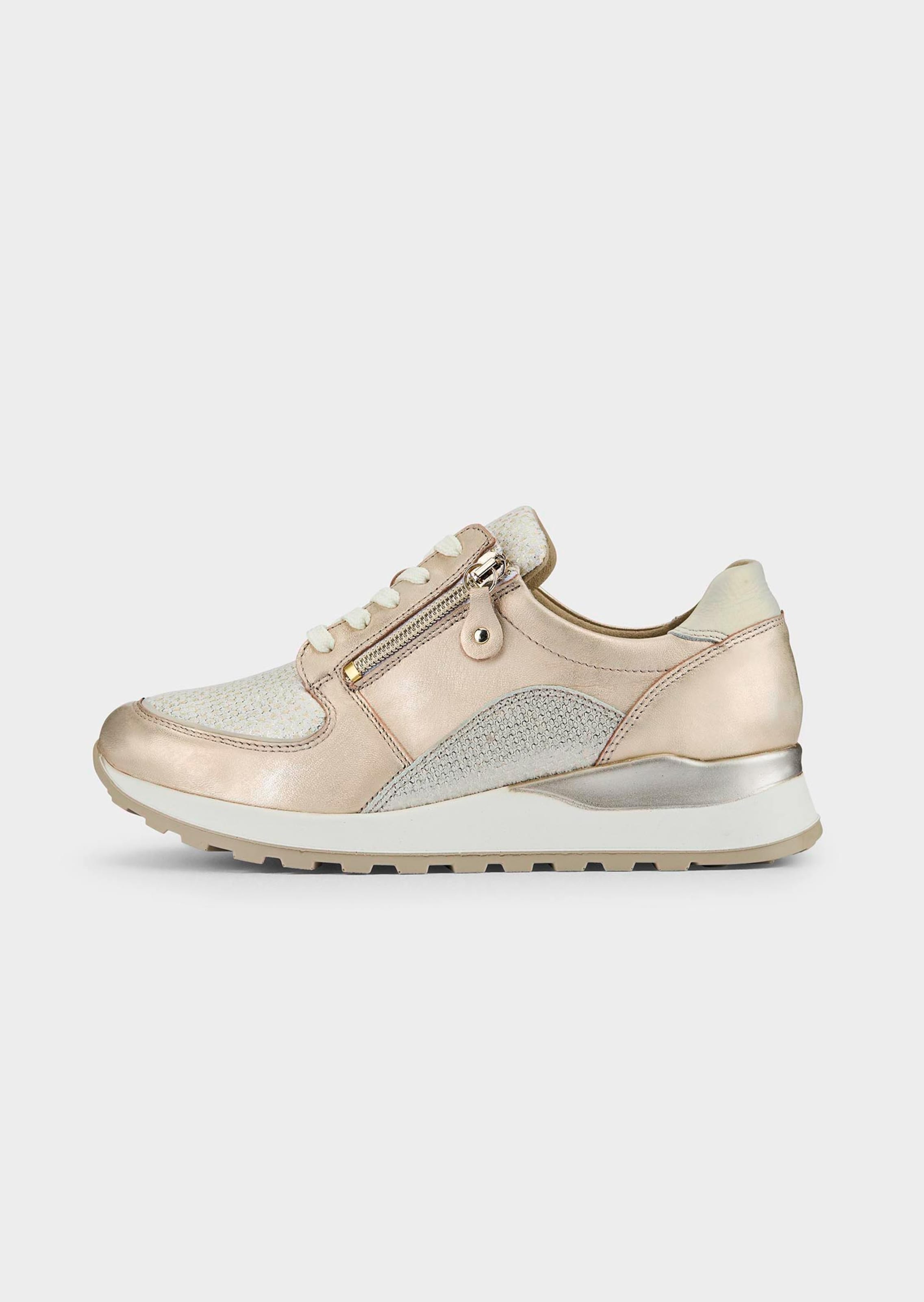 Hallux-Sneaker in Leder-Textil-Mix