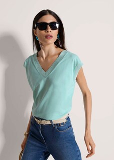 Sleeveless top with a wide ribbed trim thumbnail 5