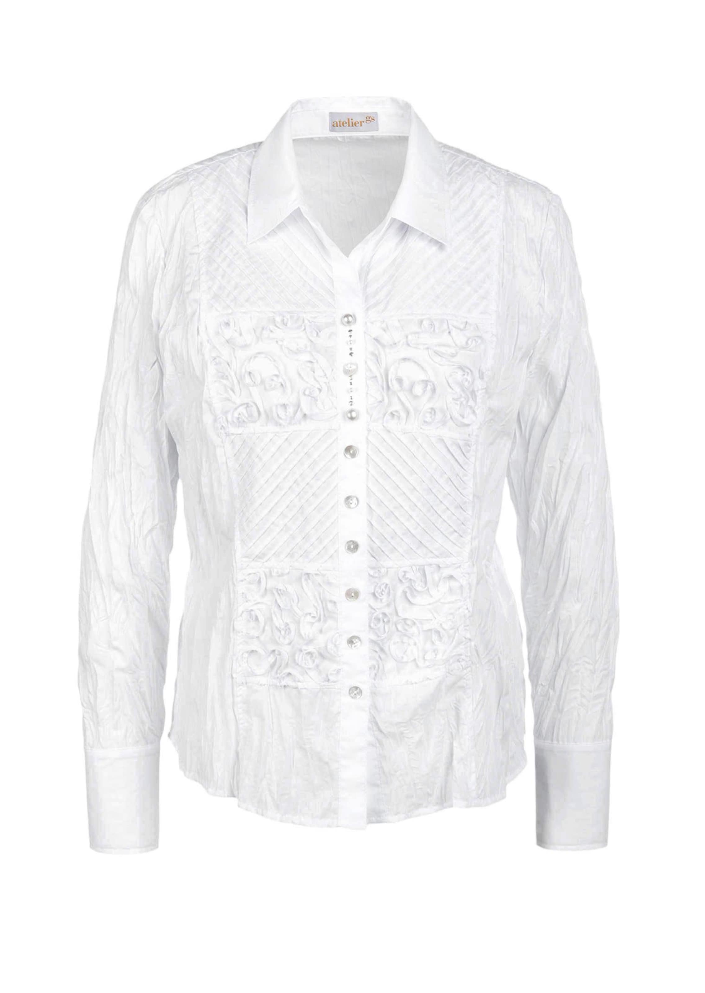 Besonders elegante Crashbluse mit detailreicher Verarbeitung