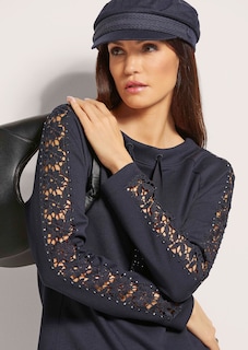 Jerseykleid mit Strass und Spitze thumbnail 5