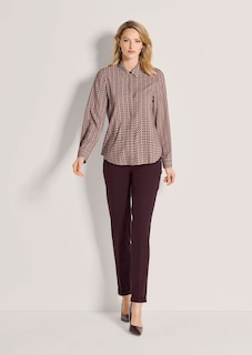 Soepele blouse met geometrisch patroon thumbnail 3