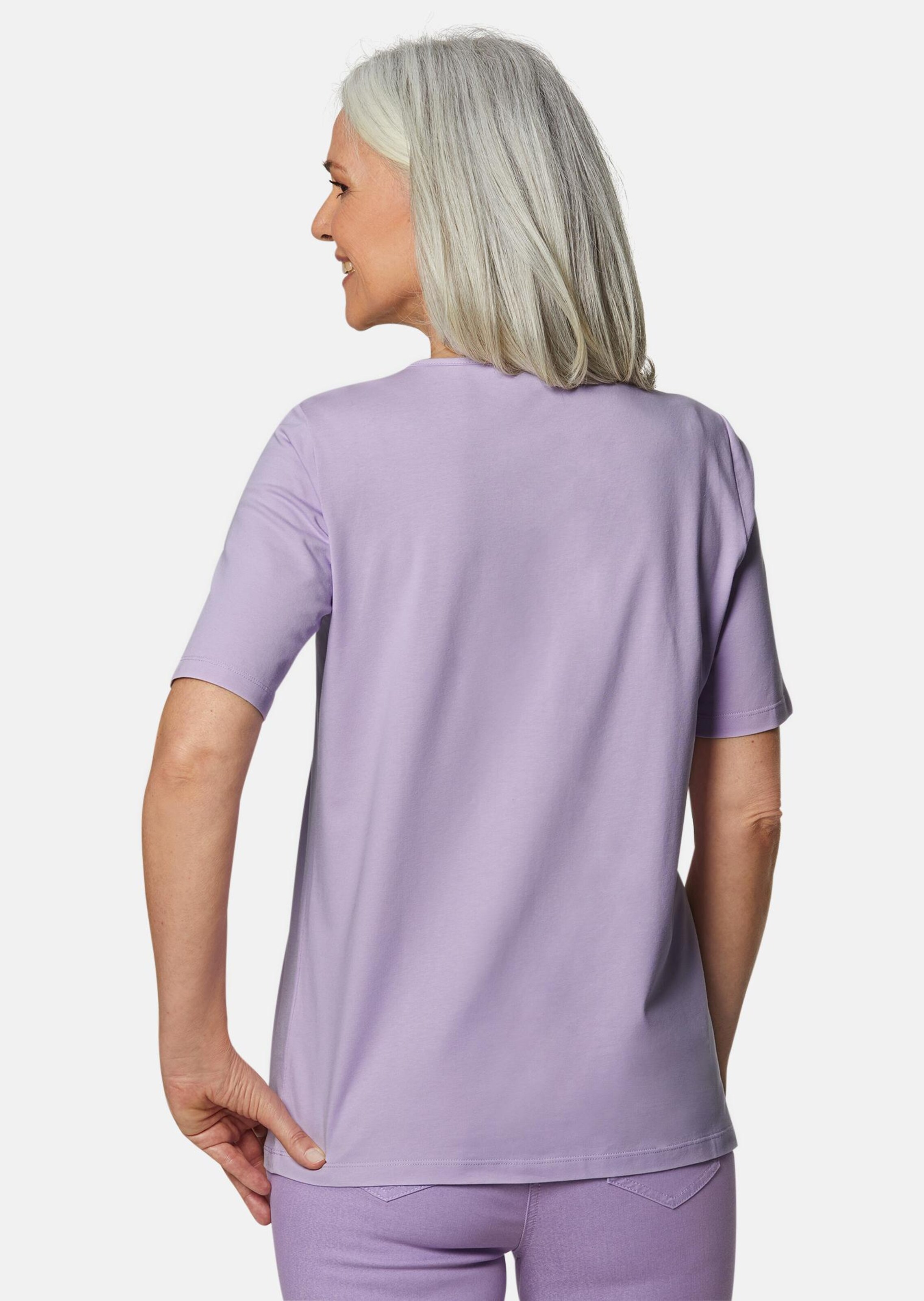 Shirt met ronde hals en gehaakt kant thumbnail 3
