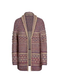 Cardigan avec col châle dans un mélange de motifs thumbnail 6