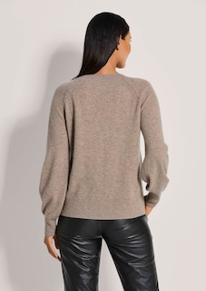 Pull à col V avec cachemire thumbnail 4