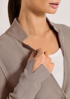 Schlanker Strickblazer mit langen Ärmeln thumbnail 6