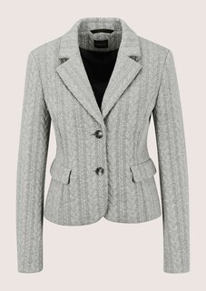 Jersey-Blazer mit Zopfstruktur thumbnail 7