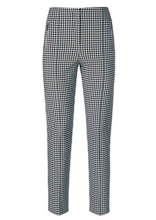 Straight pepita trousers with side button plackets thumbnail 7