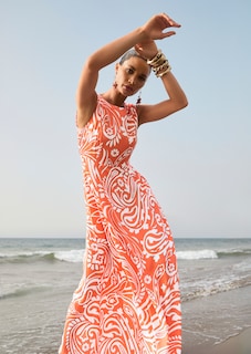 Ärmelloses Kleid mit Unikat-Print thumbnail 1