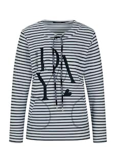 Sweatshirt mit Streifen und Glitzersteinen thumbnail 4