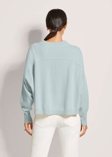 Kurzer Oversize-Pullover mit Kaschmir thumbnail 3