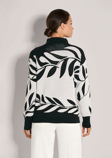 Jacquard-Pullover mit floralem Muster thumbnail 4