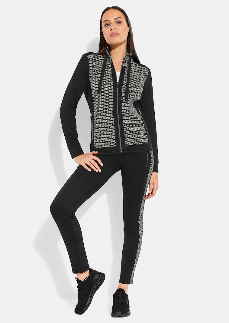 Freizeitjacke mit Kettenmuster