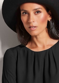 Kleid in H-Linie mit Plissee-Ärmeln thumbnail 5