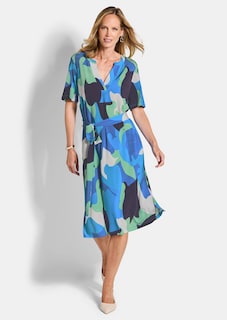 Jerseykleid mit Bindeband und Taschen thumbnail 2