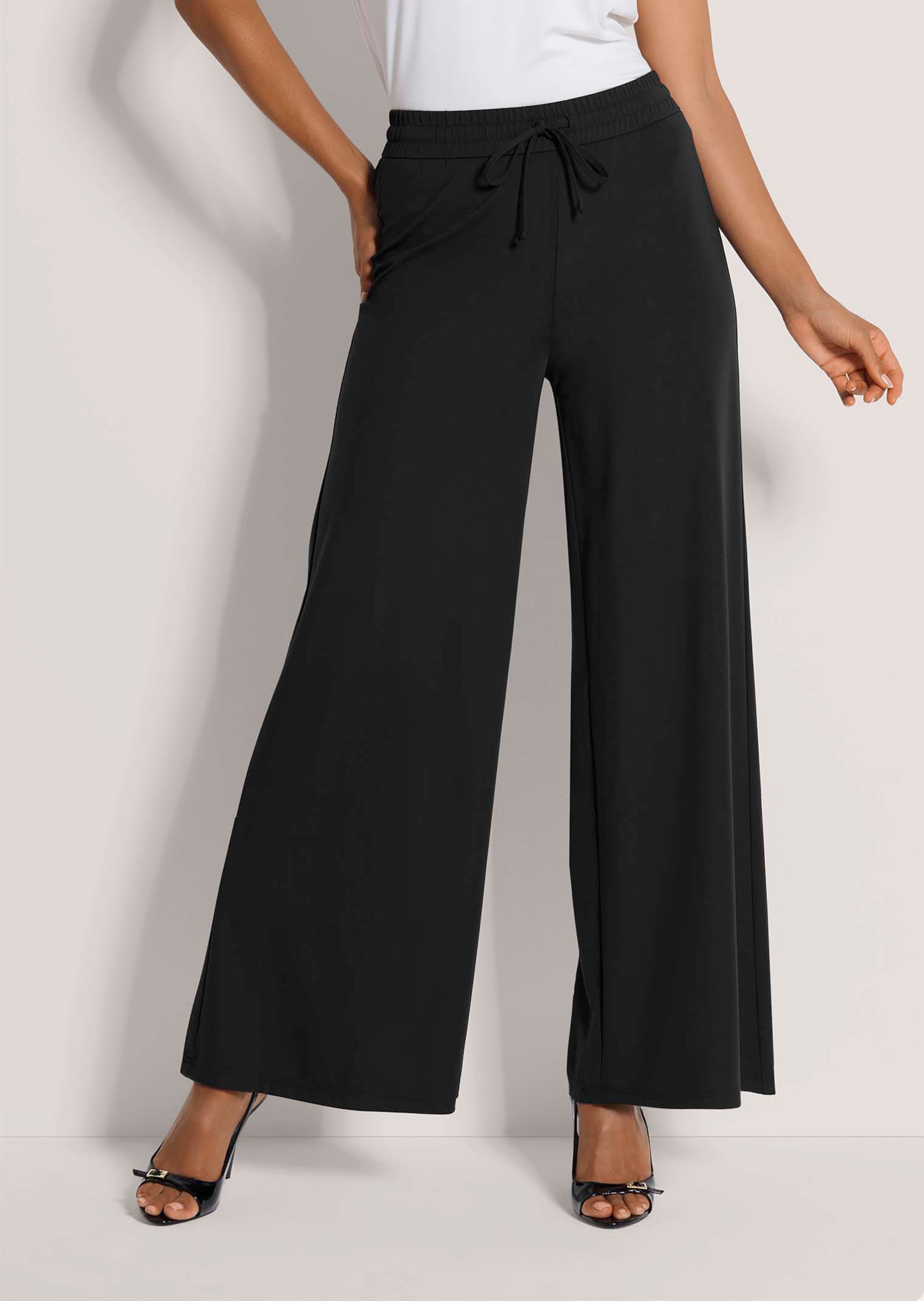 Lässige Jerseyhose mit weitem Bein