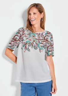 Blusenshirt mit platziertem Paisley-Muster thumbnail 1