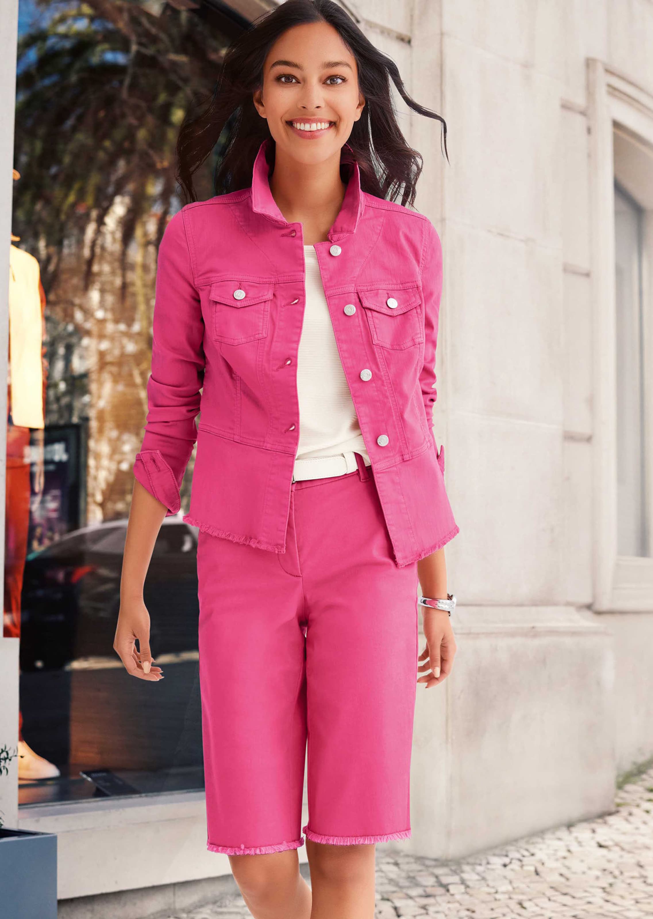 Jeansjacke mit Schößchen
