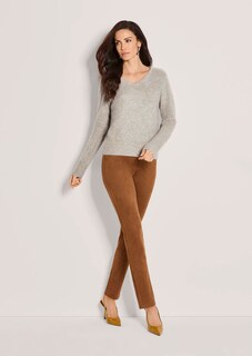 Schurwoll-Pullover mit V-Ausschnit thumbnail 3