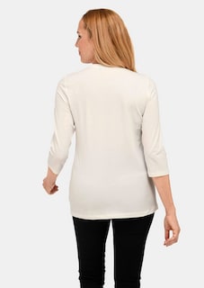 Geschmücktes Rundhalsshirt aus Pima-Baumwolle thumbnail 2