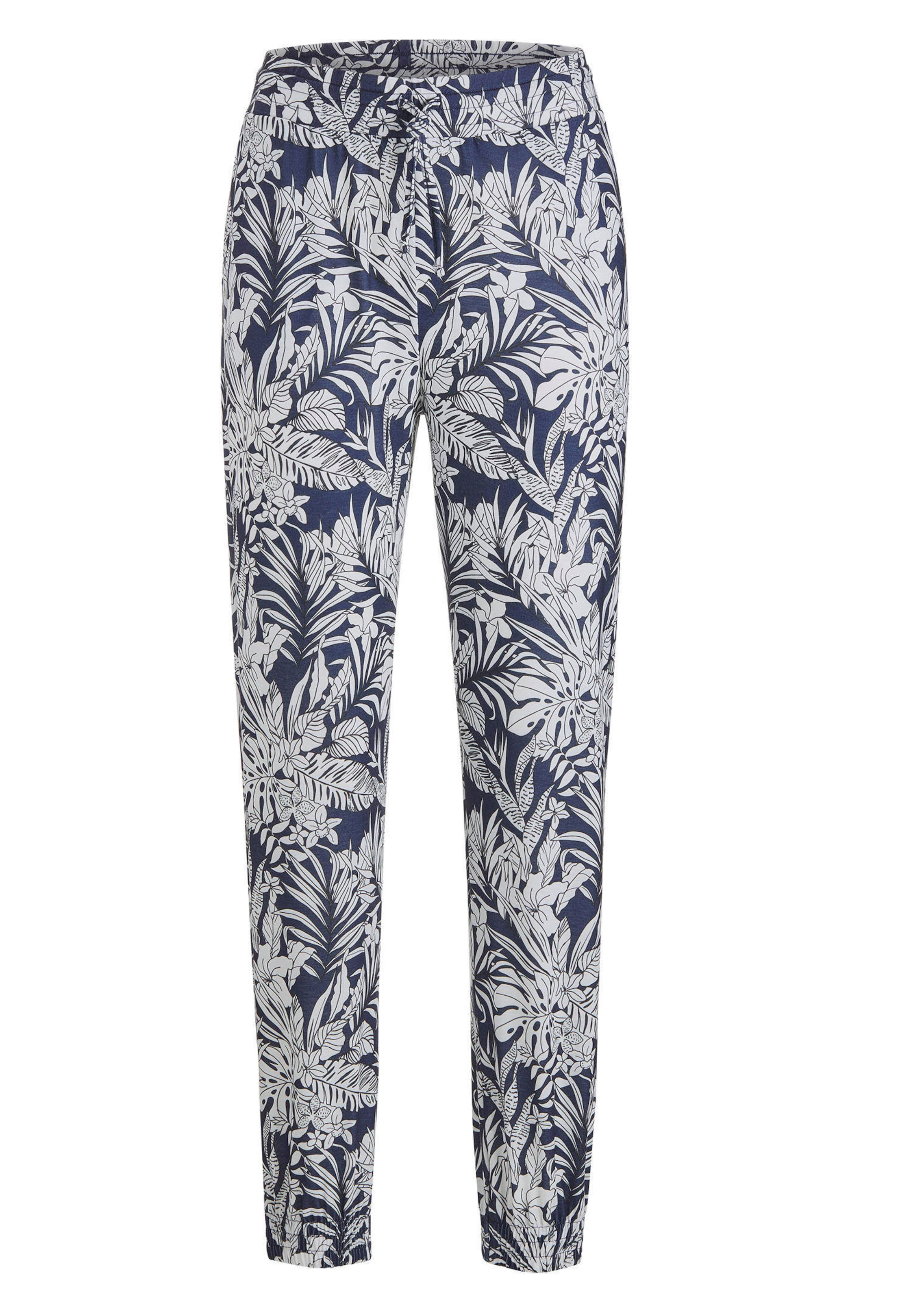 Bequeme Jogginghose mit Blätter-Print