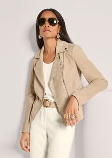 Kid suede biker jacket thumbnail 5