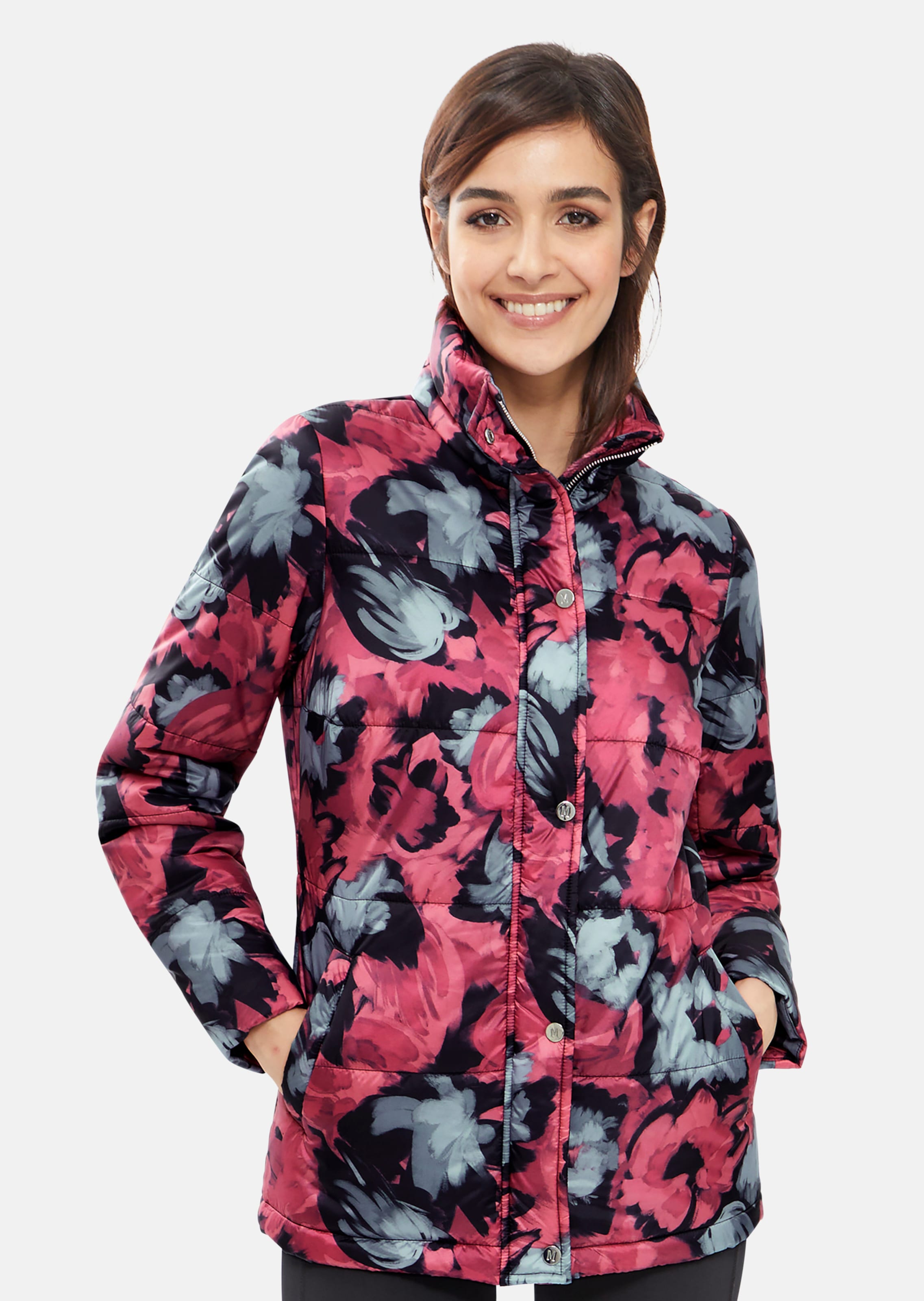 Steppjacke mit floralem Print