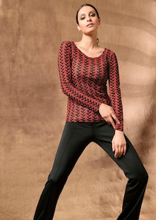 Pflegeleichtes Mesh-Shirt mit Grafik-Print thumbnail 1