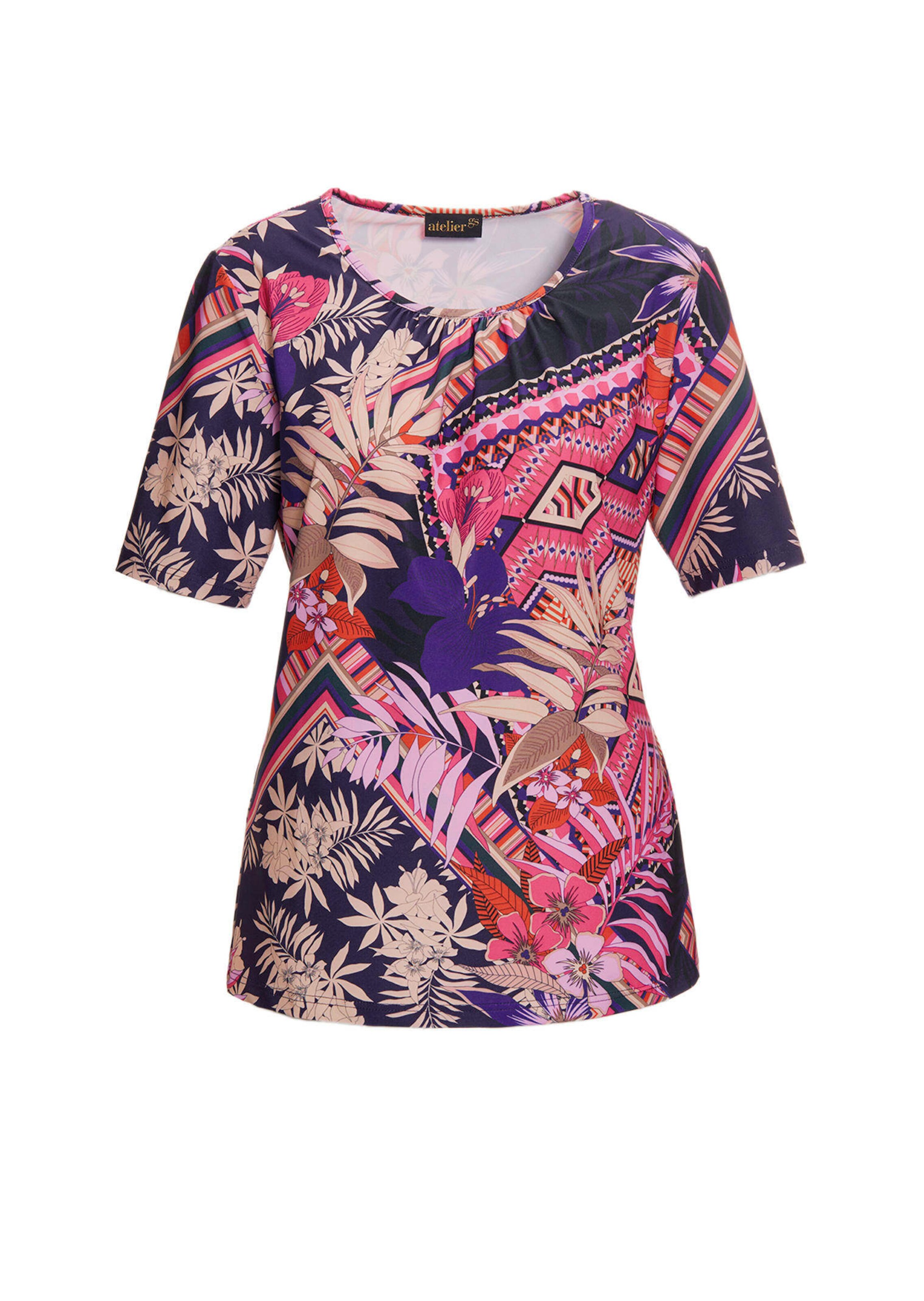 Stretchbequemes Shirt mit extravagantem Druck