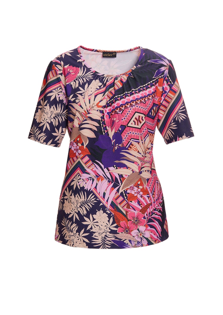 T-shirt extensible avec imprimé mode