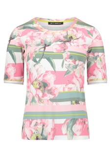 Rippenshirt mit Blüten und Streifen thumbnail 6