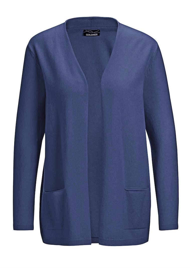 Kaschmir-Longstrickjacke