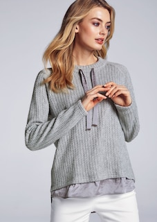 Sweatshirt in Strickoptik thumbnail 1