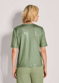 Sommershirt mit Glanzoptik thumbnail 4