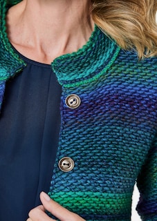 Strickjacke mit Multicolor Ringeloptik thumbnail 5