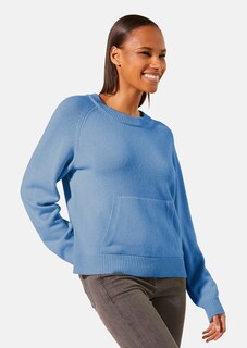 Rundhals-Pullover mit Känguru-Taschen thumbnail 5