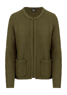 Flauschige Strickjacke mit dekorativen Kanten thumbnail 6