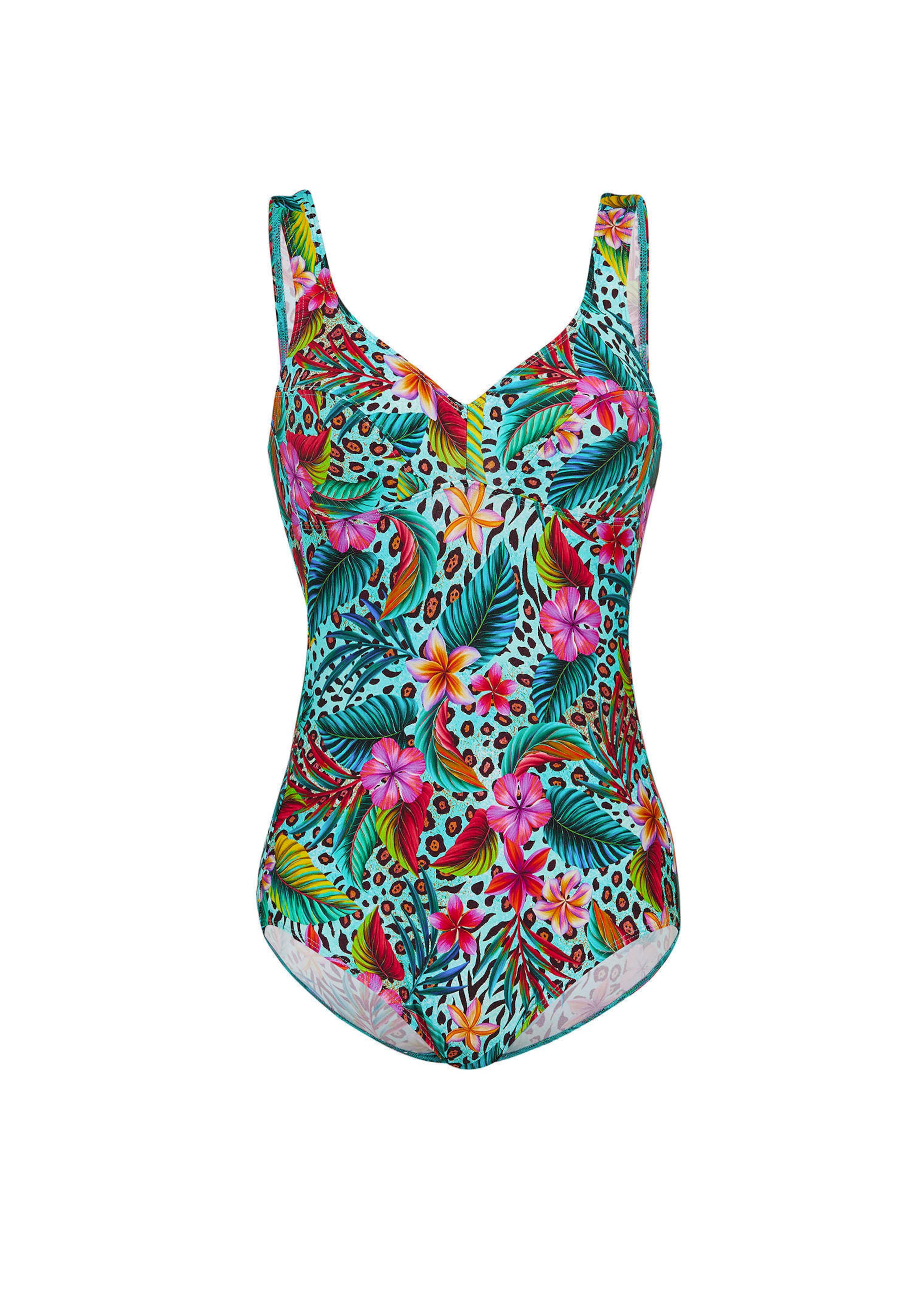 Maillot de bain avec encolure en V et doublure en filet