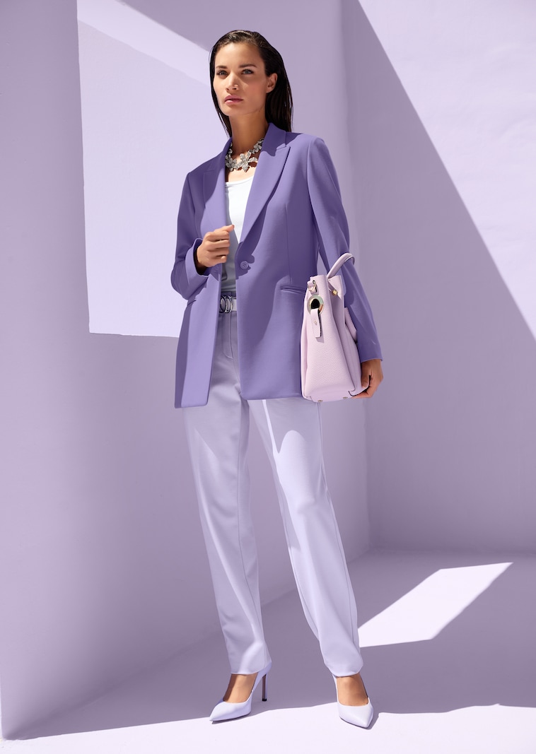 Jersey-Blazer in lässiger Länge