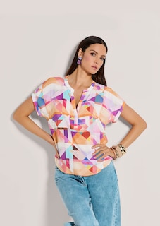 Schlupf-Bluse mit farbenfrohem Druck thumbnail 5